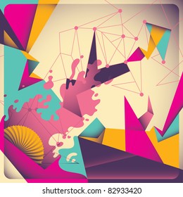 Colorful retro abstraction. Vector illustration.