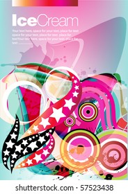 colorful retro background for text