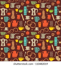 Colorful Retro Coffee Icons