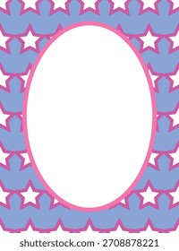 Colorful retro decorative frame border abstract shape vector illustration 