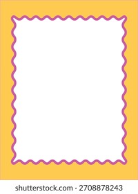 Colorful retro decorative frame border abstract shape vector illustration 