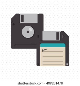 colorful retro diskette design, vector illustration