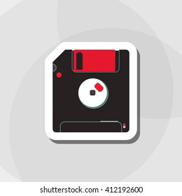 colorful retro diskette design, vector illustration