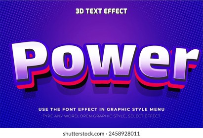 Colorful retro editable text effect style