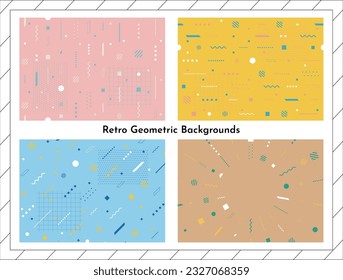 Farbiger geometrischer Retro-Hintergrundsatz