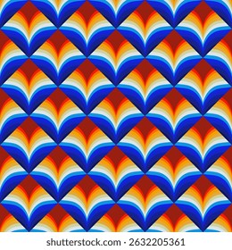 Farbiges geometrisches, nahtloses Muster mit Farbverlauf-Effekt