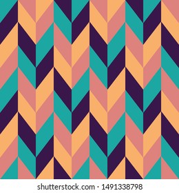 Colorful retro geometric seamless patterns.