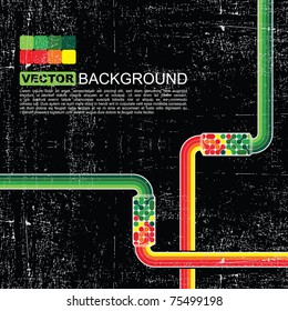 Colorful retro grunge background - vector