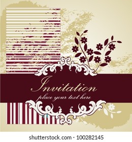 colorful retro invitation