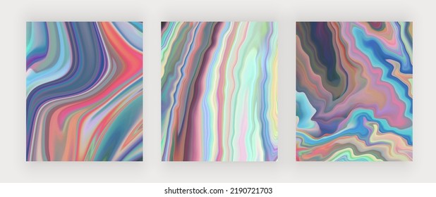Colorful retro liquid texture for design cards, invitations