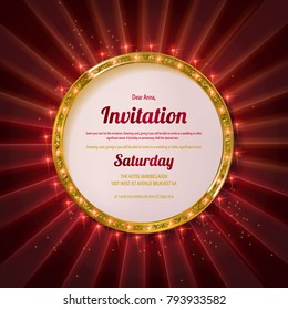 Colorful retro marquee stylish frames with light bulbs. Vector empty frames, landmarks, cloud symbol, ribbon. Cool eye-catching borders fit for any content.