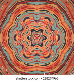 Colorful retro ornament. 