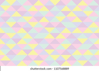 Colorful retro pattern of geometric shapes. Pastel triangles backdrop. Geometric hipster triangular background, Seamless pattern vector