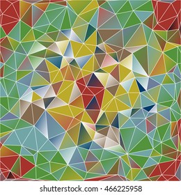 Colorful retro pattern of triangles. Pattern of geometric shapes. Colorful mosaic. Retro triangle background