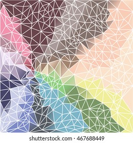 Colorful retro pattern of triangles. Pattern of geometric shapes. Colorful mosaic. Retro triangle background