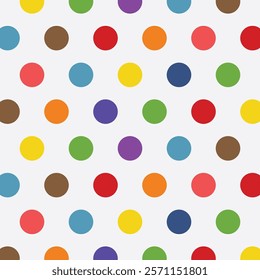 Colorful Retro Rainbow Polka dots Pattern Background