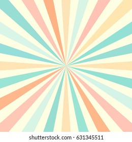 Colorful retro rays background