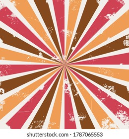 Colorful retro rays, Comic background