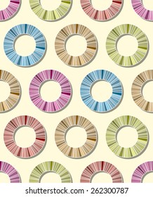Colorful retro seamless pattern in pastel style