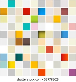Colorful Retro Seamless Squares Pattern.