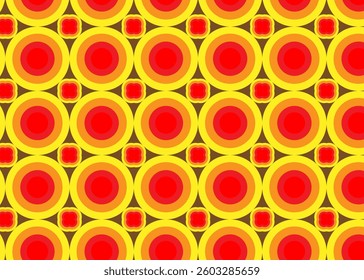 Colorful retro seventies seamless pattern.