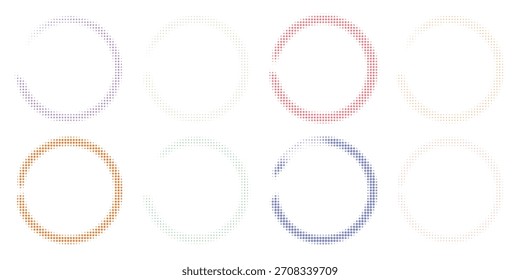 Colorful retro small backgrounds set icons. Flat style. Vector icons.