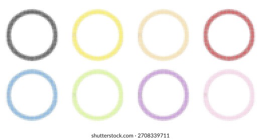 Colorido retro Pequeño conjunto de fondos iconos. Estilo plano. Iconos del vector.