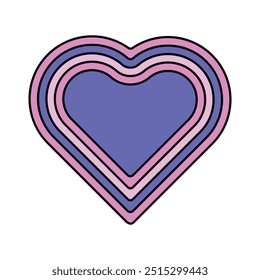 Colorful Retro Sticker - Love