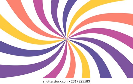 Colorful Retro Sun Rays Radial Vector Background