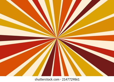 Colorful retro sunburst pattern background. Vector illustration.