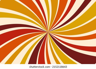 Colorful retro sunburst twist pattern background. Vector illustration.