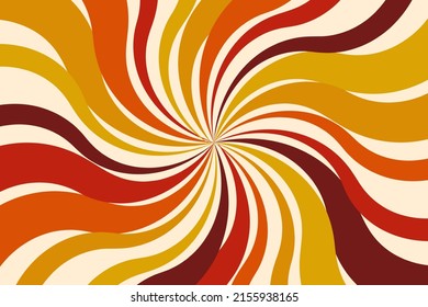 Colorful retro sunburst twist pattern background. Vector illustration.