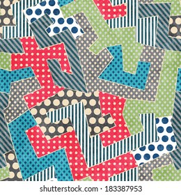 colorful retro textile seamless pattern