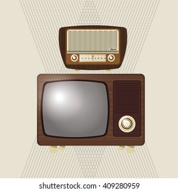 colorful retro tv design, vector illustration