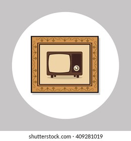 colorful retro tv design, vector illustration