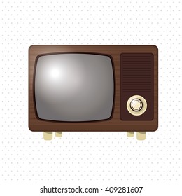 colorful retro tv design, vector illustration