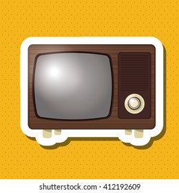 colorful retro tv design, vector illustration
