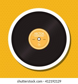colorful retro vinyl design, vector illustration