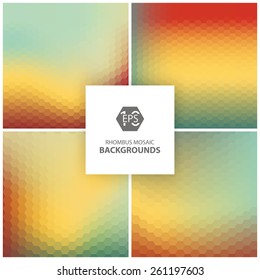 Colorful rhombus background mosaic.