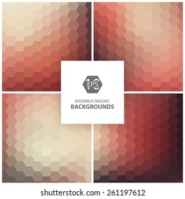 Colorful rhombus background mosaic.
