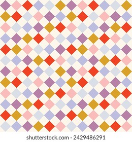 Buntes Rautenmuster. Harlekin. Zirkus. Design für Bezug, Stoff, Textil, Einwickelpapier