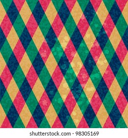 Colorful Rhombus. Seamless pattern, vector background illustration