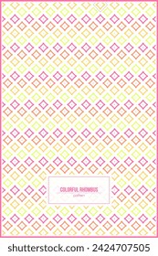 colorful rhombus shape pattern with insignificant ornaments