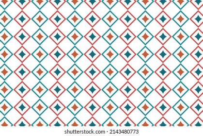 Colorful rhombuses pattern with stars inside. Editable fill background. Suitable for design template and element.