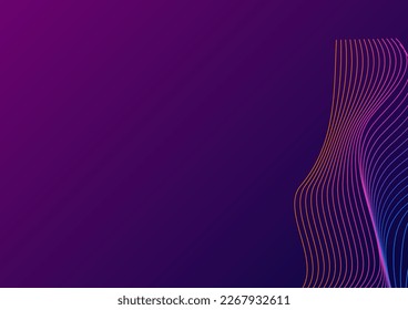 Farbenfroher Flachbild-Vektorgrafik auf dem Hintergrund. Kein Poster. Neon Wave Amplitude. Dynamic Curve Illustration. Regenbogen-Ausschlag.