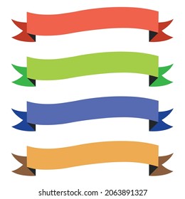 colorful ribbon banner design symbol sign template