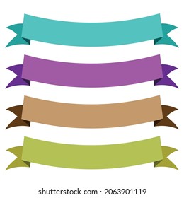 colorful ribbon banner design vector art sign symbol template