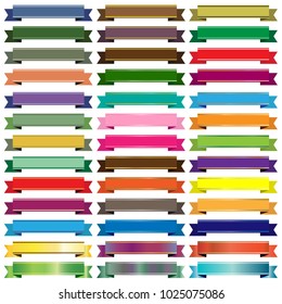 Colorful ribbon banners on white background,eps10