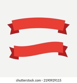 Colorful Ribbon Banners. Set of Ribbons Banners. Banners set and colorful Ribbon flag isolated on white background. Ribbon Banner simple flat design