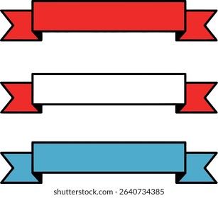 Colorful Ribbon Banners  Vector Illustration